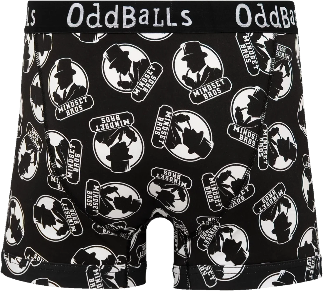 Mindset Bros × OddBalls boxers, back