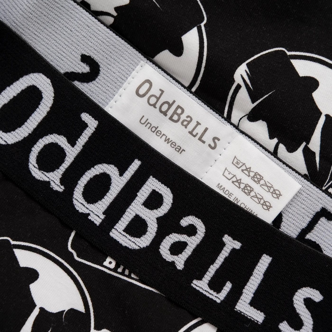 OddBalls waistband and label